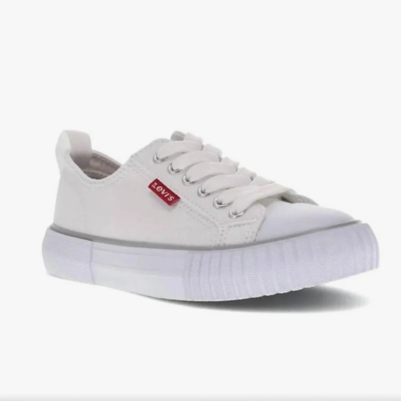 Levi's Kids Anikin Durable Canvas Casual Lowtop Unisex Sneaker Shoes Size 2 - Picture 4 of 8